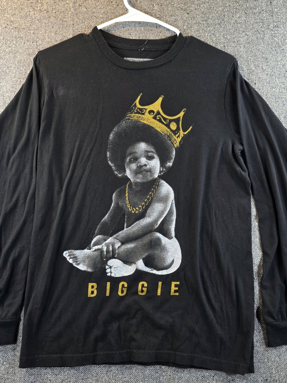 The Notorious B.I.G. Biggie Smalls Baby Crown Long Sleeve Shirt Men’s Small